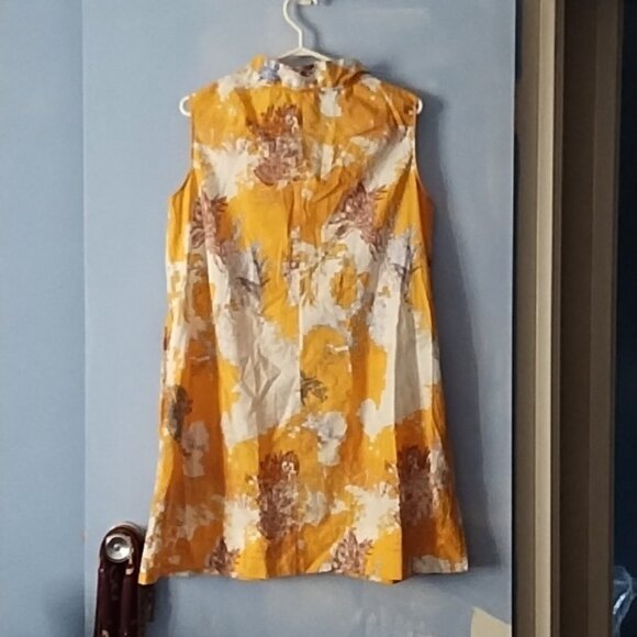 COS Multicolor Yellow Print Cotton Poplin Dress S - Picture 9 of 11